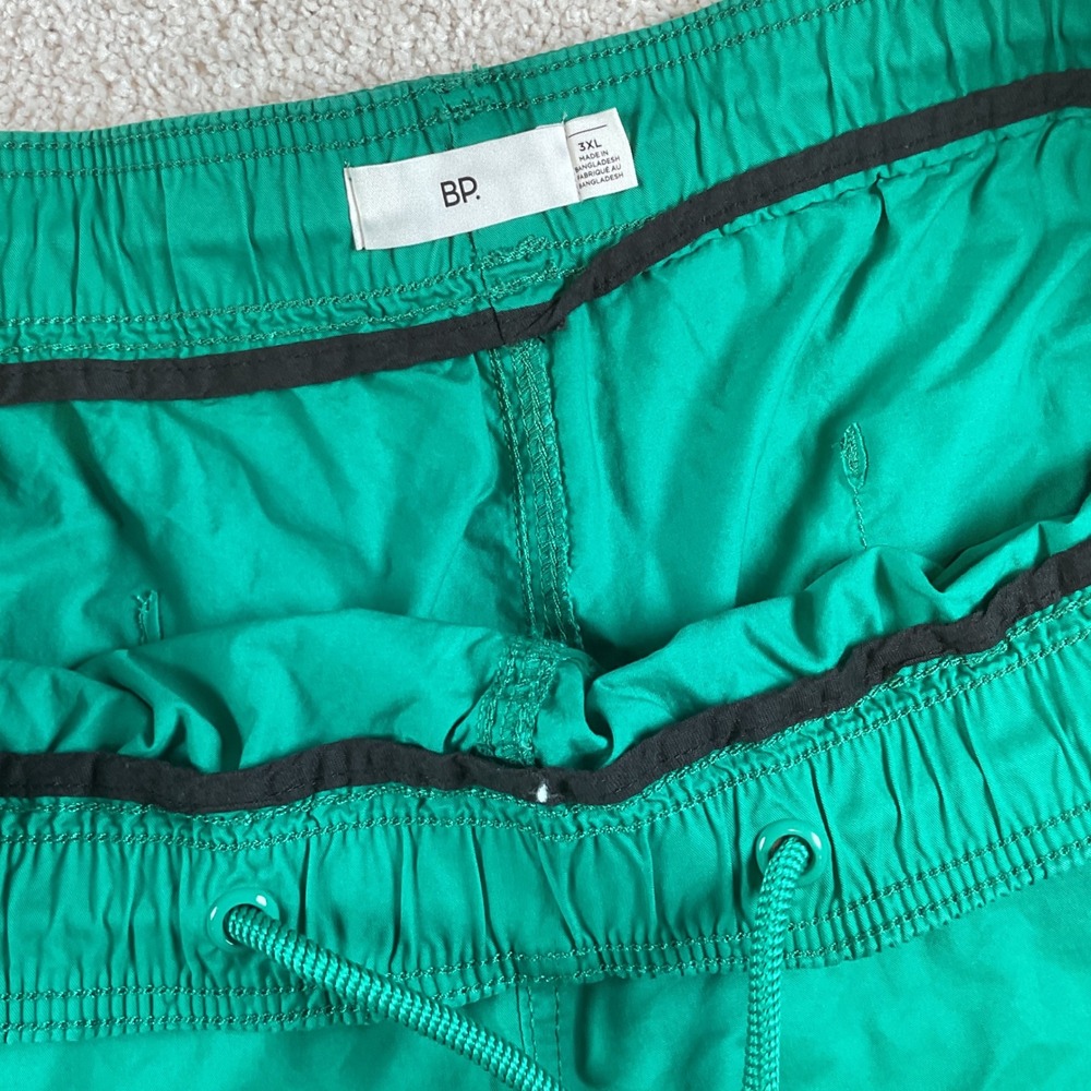 BP. Green Shorts Elastic Waist Casual Summer Mens 3XL - Picture 3 of 7